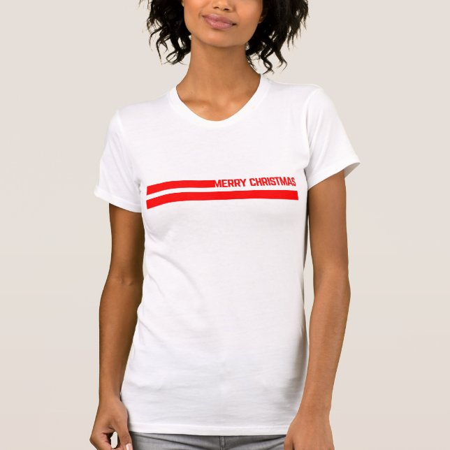 merry christmas lines t shirt (Framsida)
