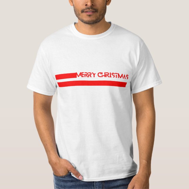 MERRY CHRISTMAS LINES T SHIRT (Framsida)