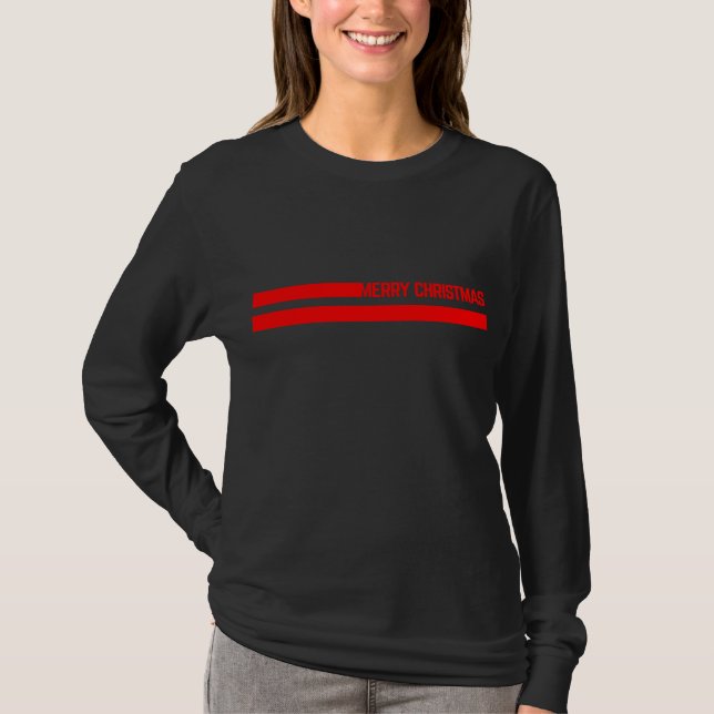 merry christmas lines t shirt (Framsida)