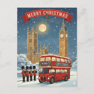Merry Christmas London Theme Vykort