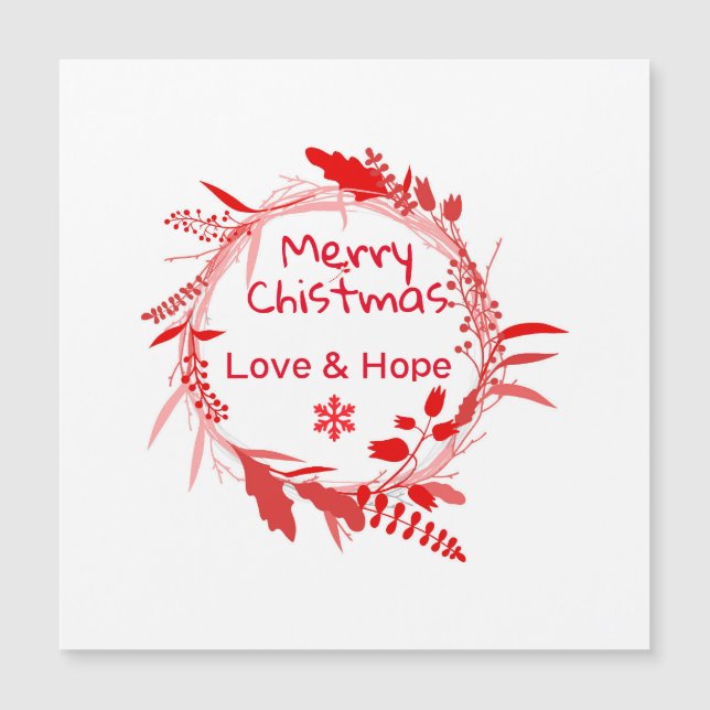 Merry Christmas Love & Hope card (Framsida)