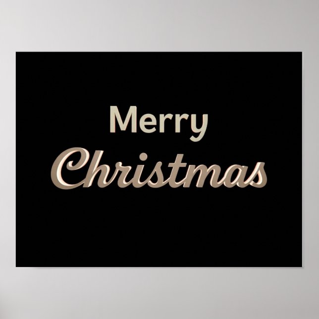 Merry Christmas Luxury Typography Poster Paper H01 (Framsidan)