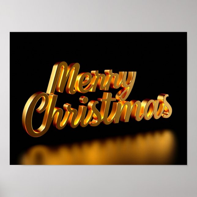 Merry Christmas Luxury Typography Poster Paper H13 (Framsidan)