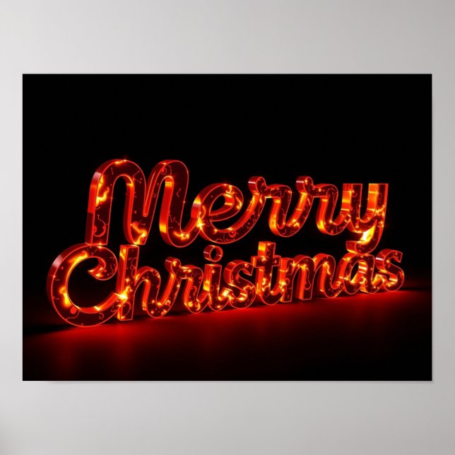 Merry Christmas Luxury Typography Poster Paper H17 (Framsidan)