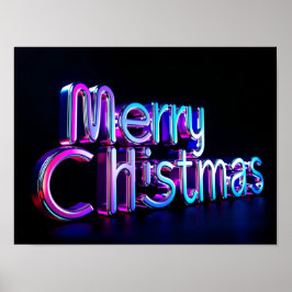 Merry Christmas Luxury Typography Poster Paper H19