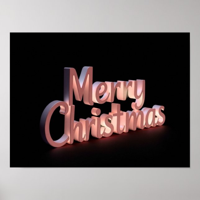 Merry Christmas Luxury Typography Poster Paper H23 (Framsidan)