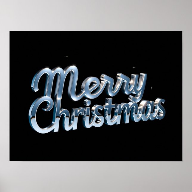 Merry Christmas Luxury Typography Poster Paper H24 (Framsidan)
