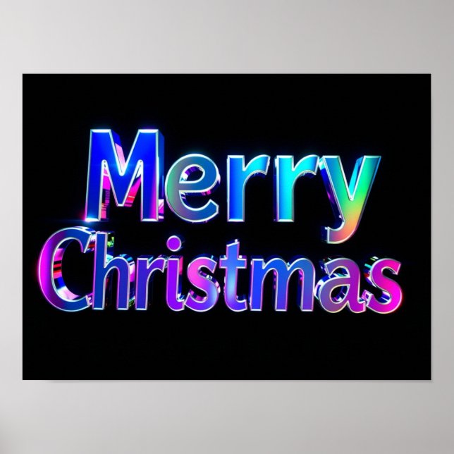 Merry Christmas Luxury Typography Poster Paper H25 (Framsidan)