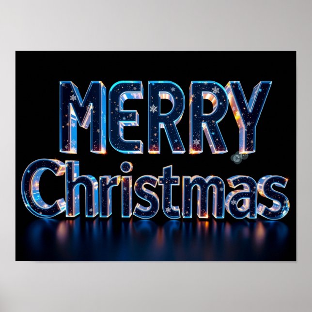 Merry Christmas Luxury Typography Poster Paper H26 (Framsidan)