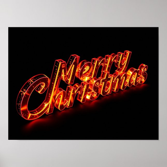 Merry Christmas Luxury Typography Poster Paper H28 (Framsidan)
