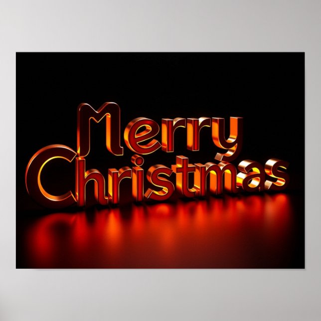 Merry Christmas Luxury Typography Poster Paper H39 (Framsidan)