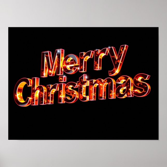 Merry Christmas Luxury Typography Poster Paper H44 (Framsidan)