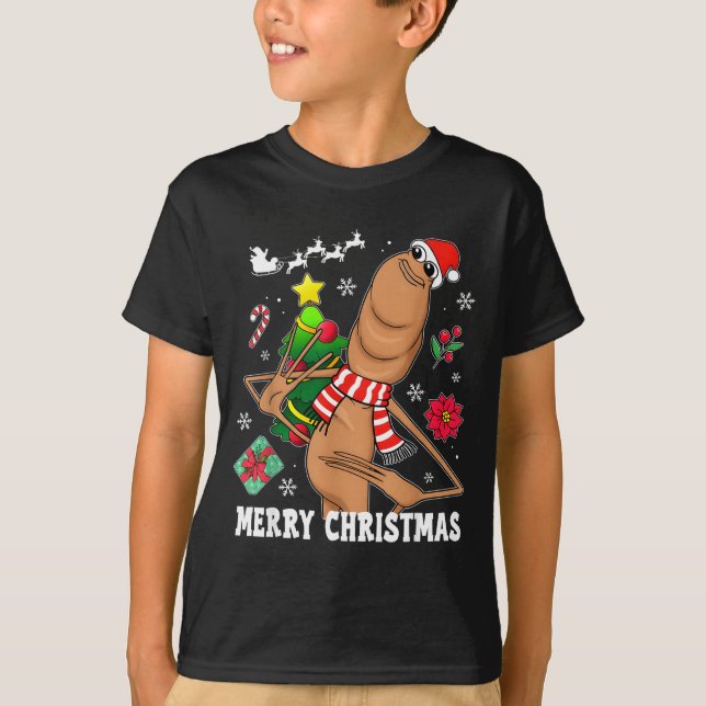 Merry Christmas Marcus The Worm Funny Unhinged Mem T Shirt (Framsida)