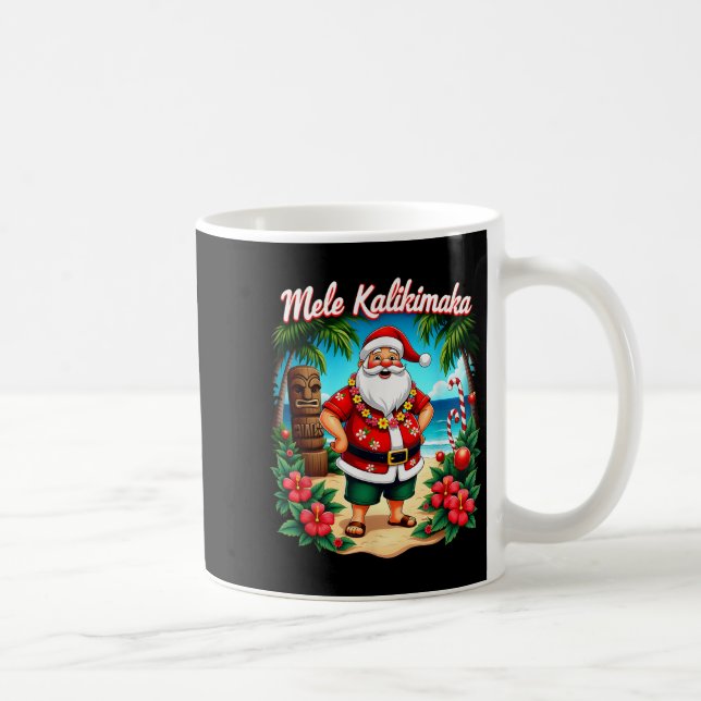 Merry Christmas Mele Kalikimaka Trocal Hawaiian Sa Kaffemugg (Höger)