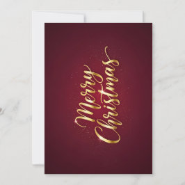 "Merry Christmas" mit goldglänzender Schrift Inbjudningar