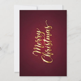 "Merry Christmas" mit goldglänzender Schrift Inbjudningar