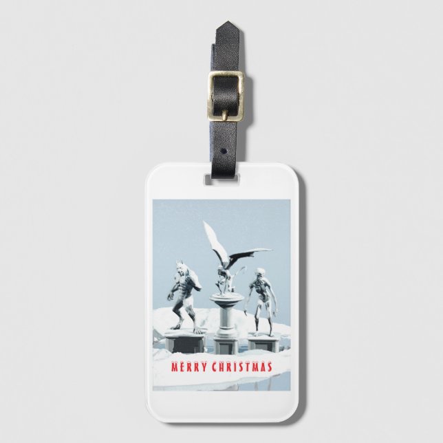 Merry Christmas. Monster ice sculptures Bagagebricka (Framsida vertikal)