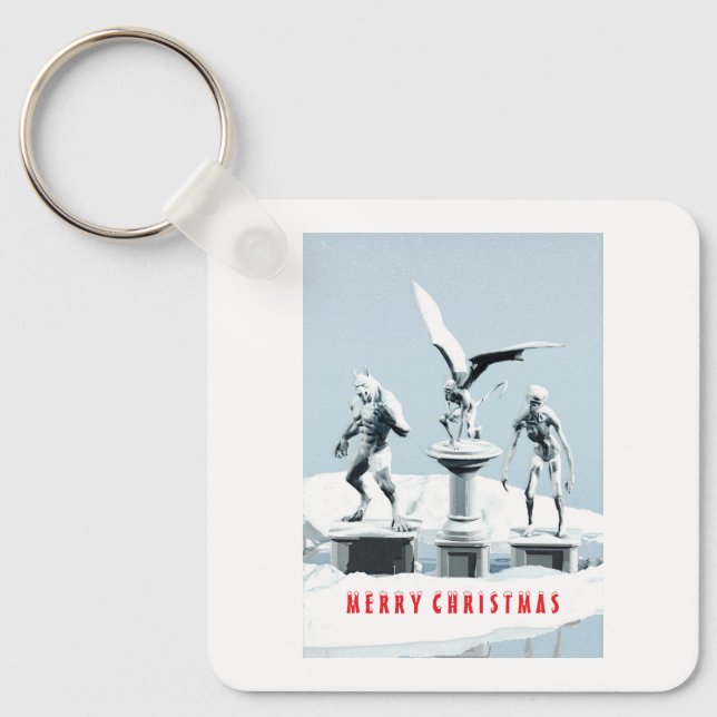 Merry Christmas. Monster ice sculptures Nyckelring (Framsida)