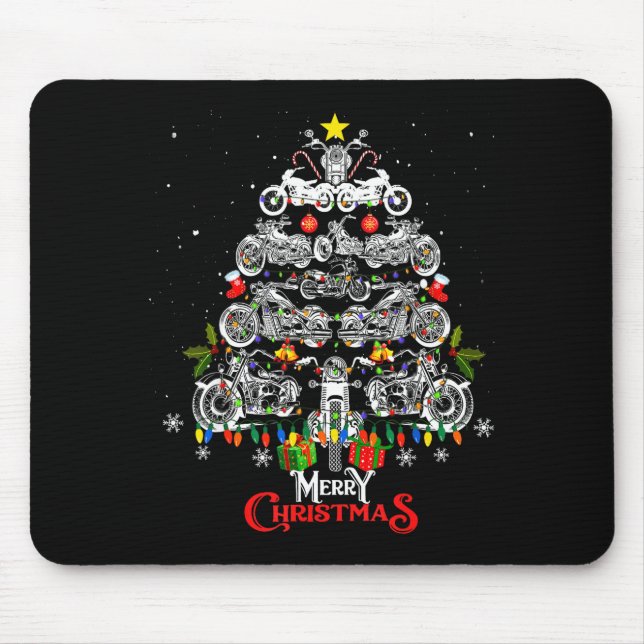 Merry Christmas Motorcycle Tree Christmas Lights B Musmatta (Framsidan)