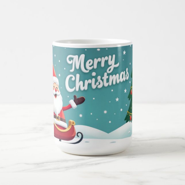 merry christmas mug santa klaus kaffemugg (Center)