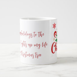 Merry Christmas Mug with Romantic Quote Jumbo Mugg