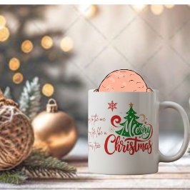 Merry Christmas Mug with Romantic Quote Jumbo Mugg
