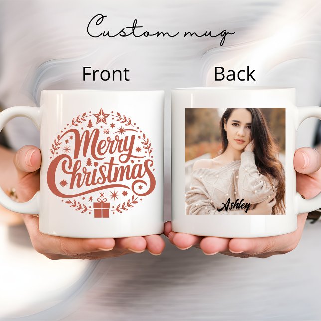 Merry Christmas-mugg, Anpassad mugg med foto och n (merry Christmas mug, custom photo mug, personalized name mug, custom Christmas mug, festive holiday)