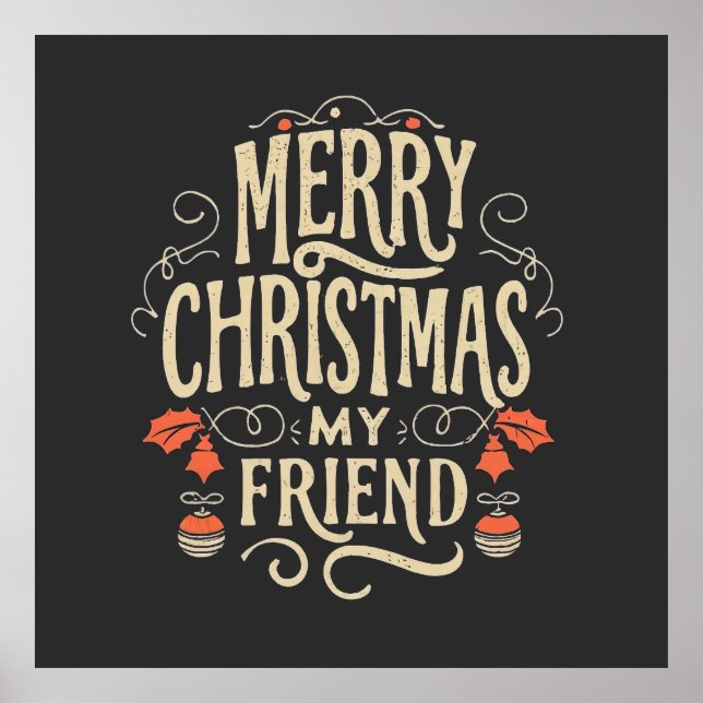 Merry Christmas, my Friend Poster (Framsidan)