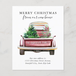 Merry Christmas New Home Truck Moving Announcement