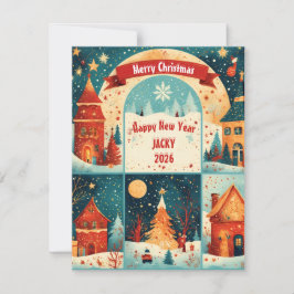 Merry Christmas New Year 20xx Julkort