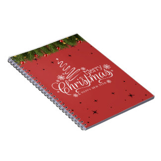 Merry Christmas & New Year Spiral Photo Notebook Anteckningsbok