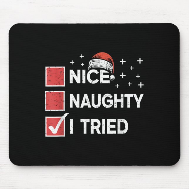 Merry Christmas Nice Naughty I Tried Christmas Lis Musmatta (Framsidan)