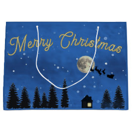 Merry Christmas Night Sky Gift Bag