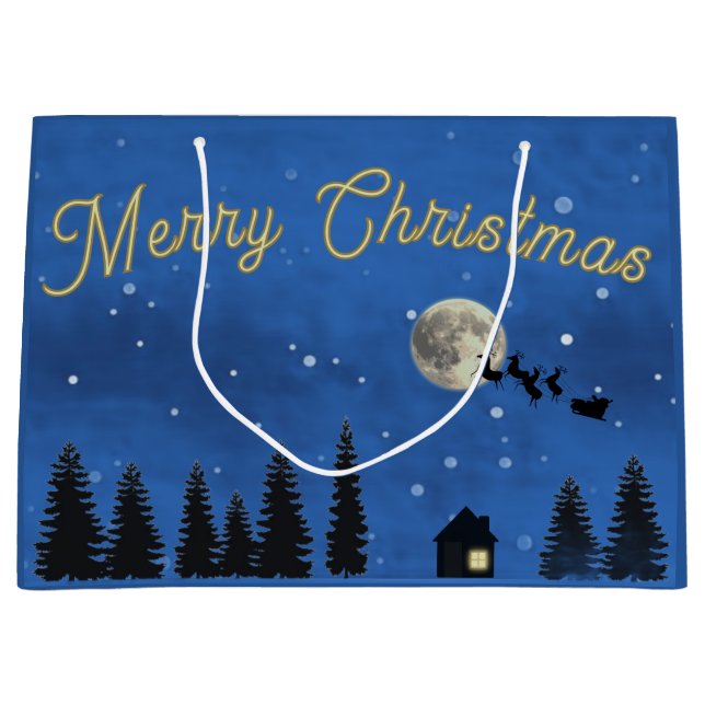 Merry Christmas Night Sky Gift Bag (Framsidan)