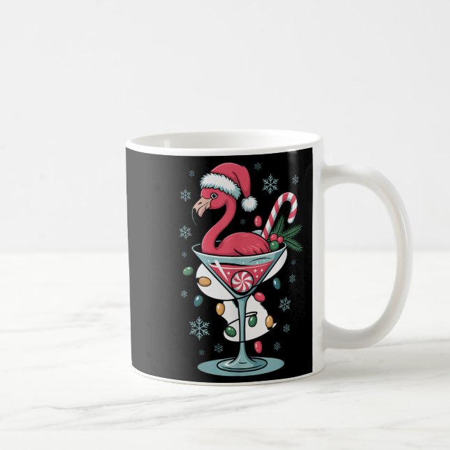Merry Christmas Nk Flamingo Wine Drinking Lights X Kaffemugg (Höger)