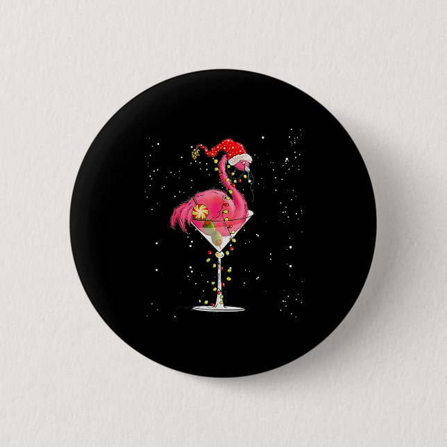 Merry Christmas Nk Flamingo Wine Drinking Lights X Knapp (Framsida)
