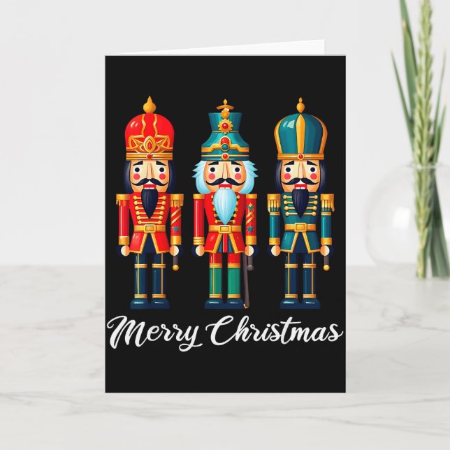 Merry Christmas Nutcracker Ballet Festive Xmas Men Kort (Framsida)