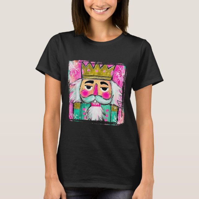 Merry Christmas Nutcracker Men Women Kids Xmas Paj T Shirt (Framsida)