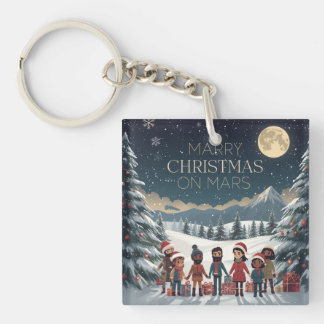 Merry Christmas on Mars Cute Space Family Holiday