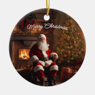 Merry Christmas Ornament: Festive Holiday Keepsake Julgransprydnad Keramik