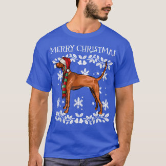 Merry Christmas Ornament Redbone Coonhound Xmas Sa T Shirt