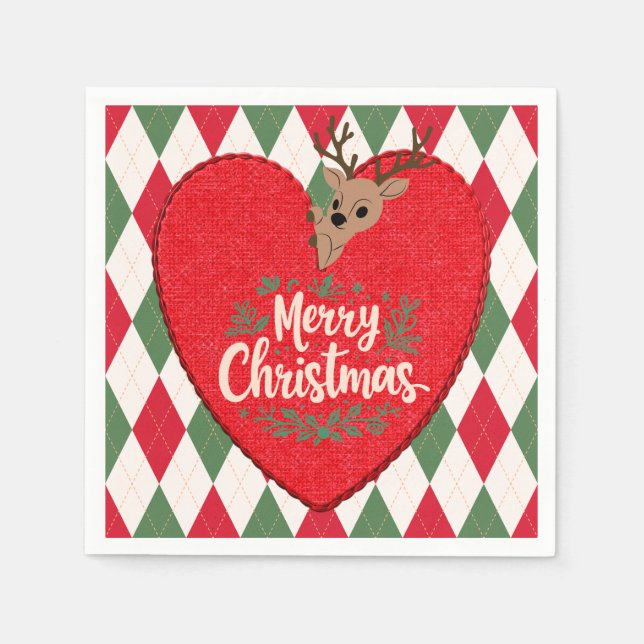 Merry Christmas Paper Napkin Pappersservett (Framsidan)