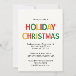 Merry Christmas Party Invitation – Fun & Festive Inbjudningar