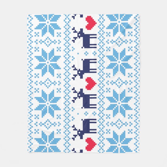 Merry Christmas pattern 2 Fleecefilt (Framsidan)