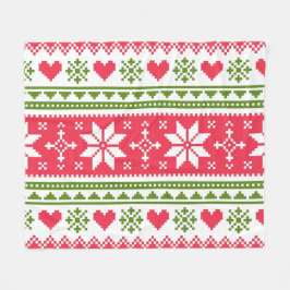 Merry Christmas pattern 3 Fleecefilt