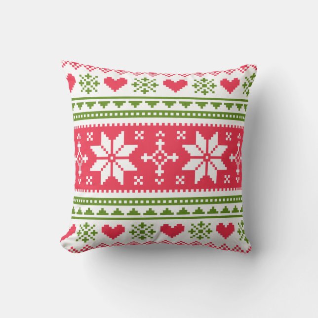 Merry Christmas pattern 3 Kudde (Framsida)