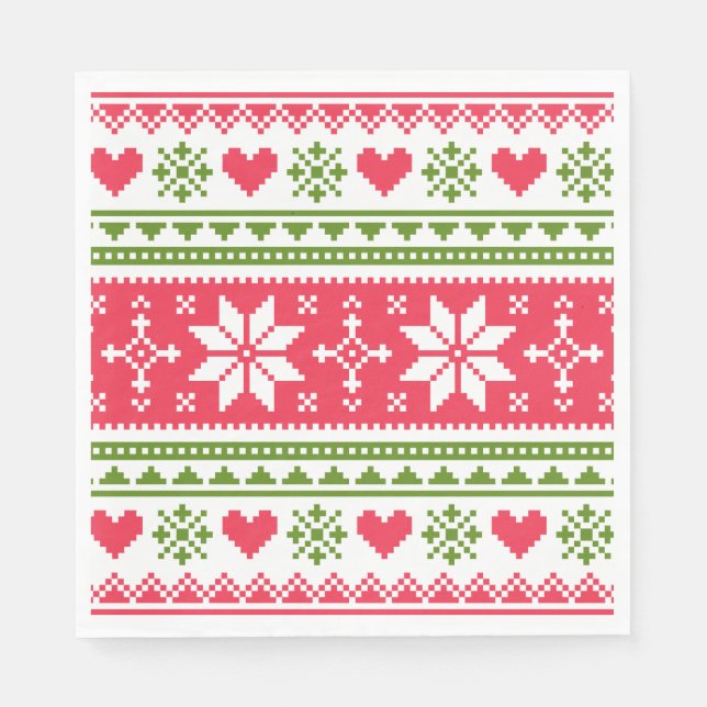 Merry Christmas pattern 3 Pappersservett (Framsidan)