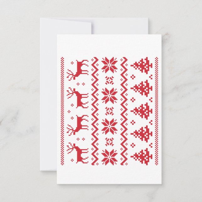 Merry Christmas pattern 4 Tack Kort (Framsida)