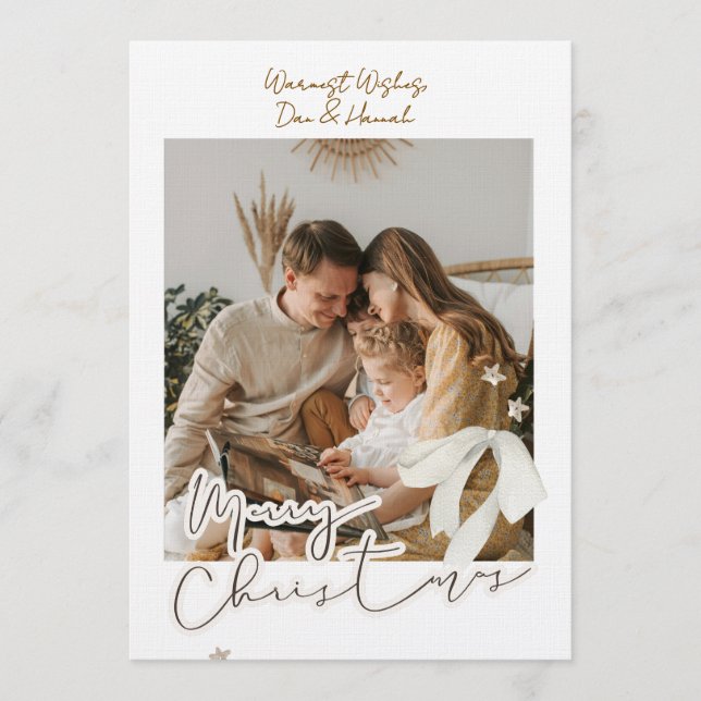 Merry Christmas Personalized Photo Holiday Inbjudningar (Framsida)