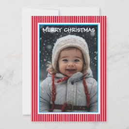 Merry Christmas Photo Card for Grandma from Family Julkort